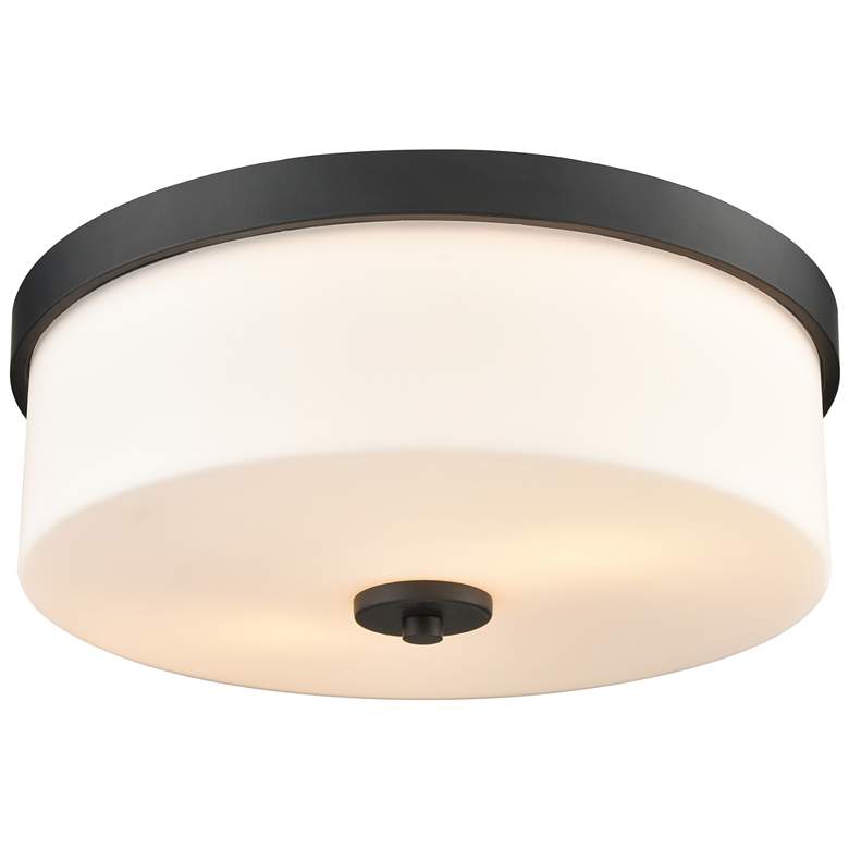 Image 1 Laphia 13.25" Wide 2-Light Flushmount in Matte Black