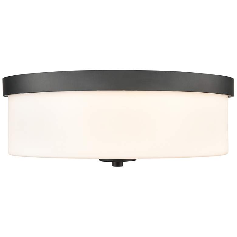 Image 2 Laphia 13.25" Wide 2-Light Flushmount in Matte Black more views