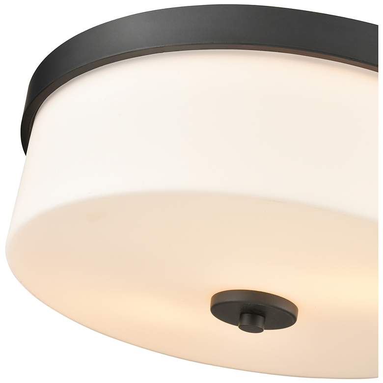 Image 5 Laphia 13.25" Wide 2-Light Flushmount in Matte Black more views