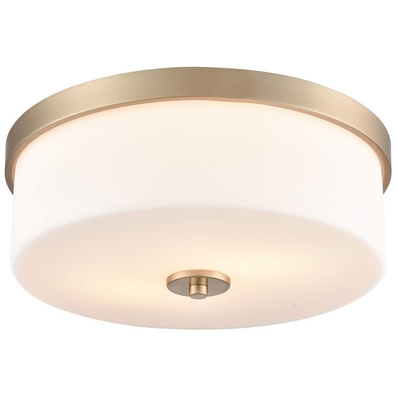 Image 1 Laphia 13.25" Wide 2-Light Flushmount in Modern Gold
