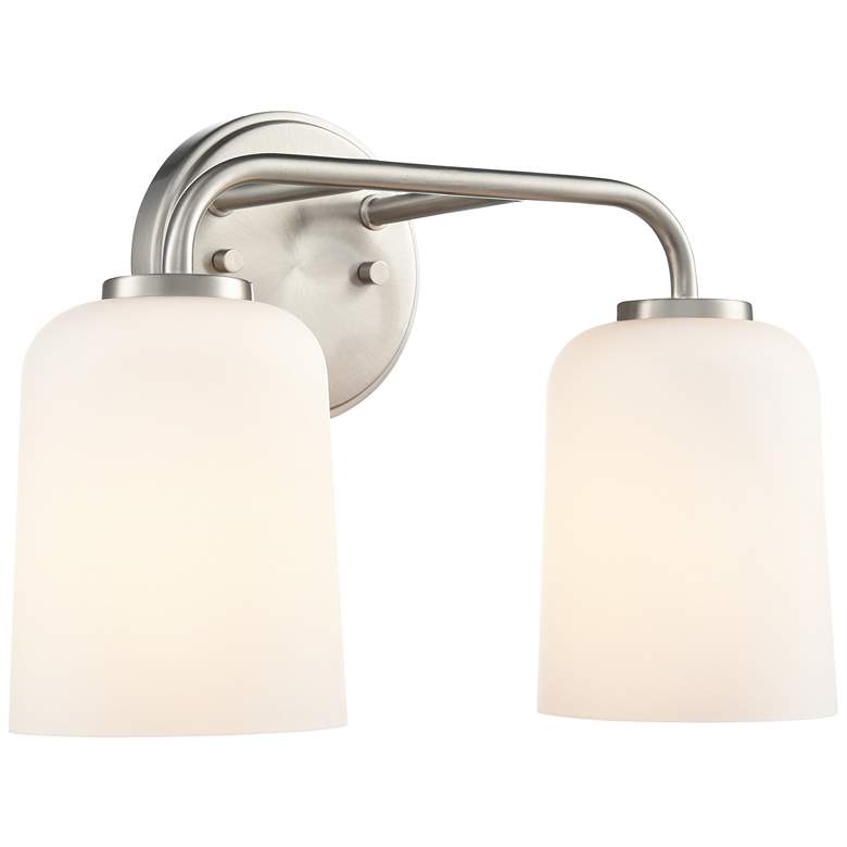 Image 1 Laphia 14" Wide 2-Light Vanity in Brushed Nickel