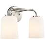 1_Laphia 14" Wide 2-Light Vanity in Brushed Nickel