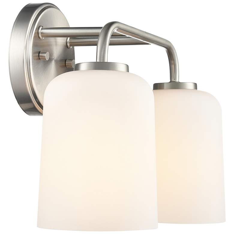 Image 4 Laphia 14" Wide 2-Light Vanity in Brushed Nickel more views