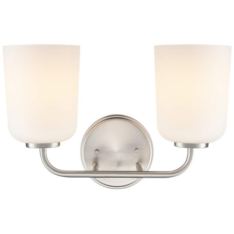 Image 5 Laphia 14" Wide 2-Light Vanity in Brushed Nickel more views