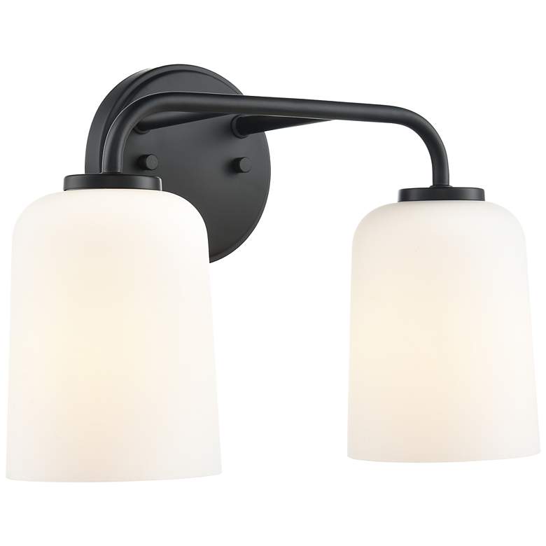 Image 2 Laphia 14" Wide 2-Light Vanity in Matte Black more views