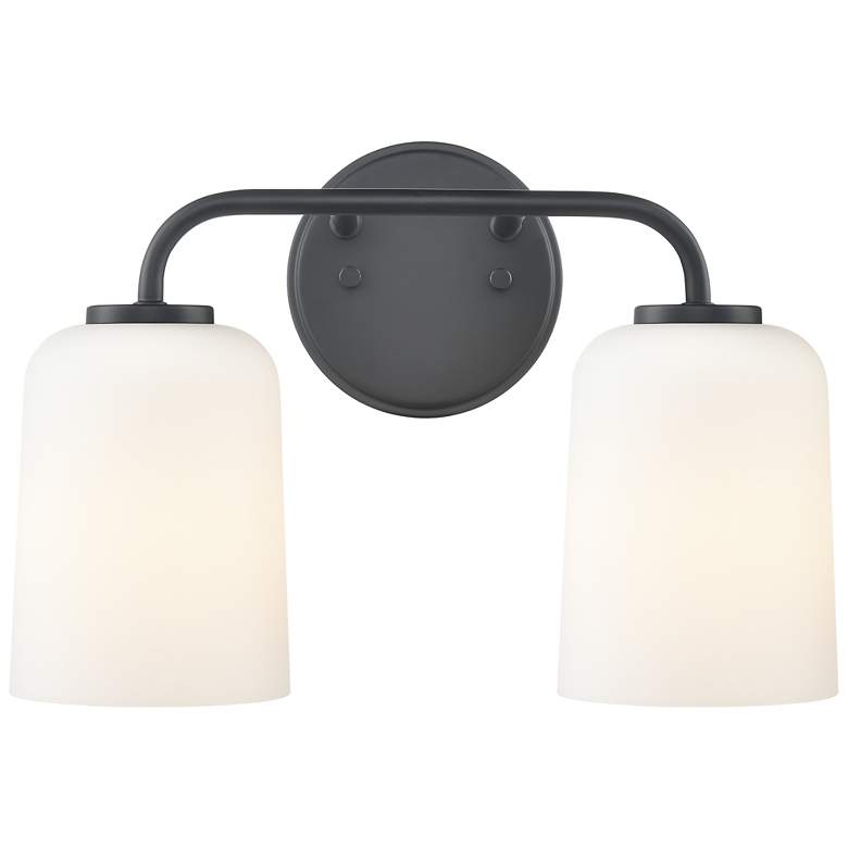 Image 3 Laphia 14" Wide 2-Light Vanity in Matte Black more views
