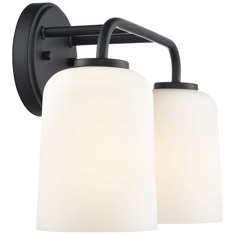 Image 4 Laphia 14" Wide 2-Light Vanity in Matte Black more views