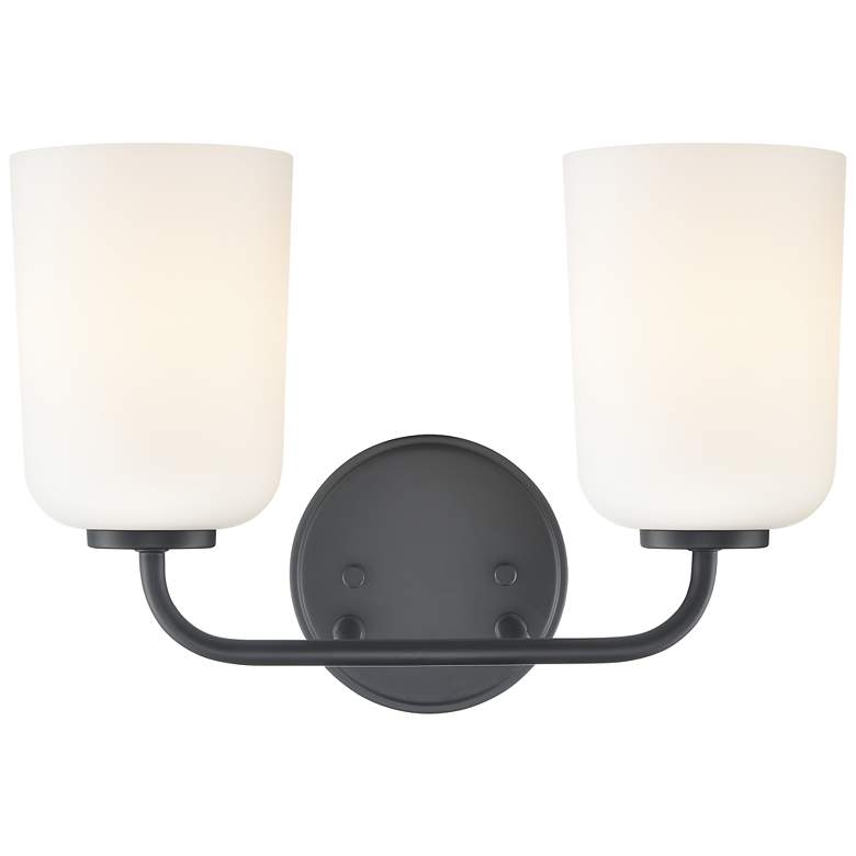 Image 5 Laphia 14" Wide 2-Light Vanity in Matte Black more views
