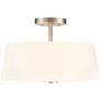 2_Laphia 15.75" Wide 3-Light Semi Flush in Brushed Nickel more views