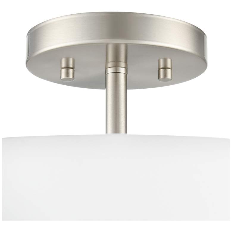 Image 5 Laphia 15.75" Wide 3-Light Semi Flush in Brushed Nickel more views