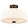 Laphia 15.75" Wide 3-Light Semi Flush in Matte Black