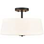 2_Laphia 15.75" Wide 3-Light Semi Flush in Matte Black more views