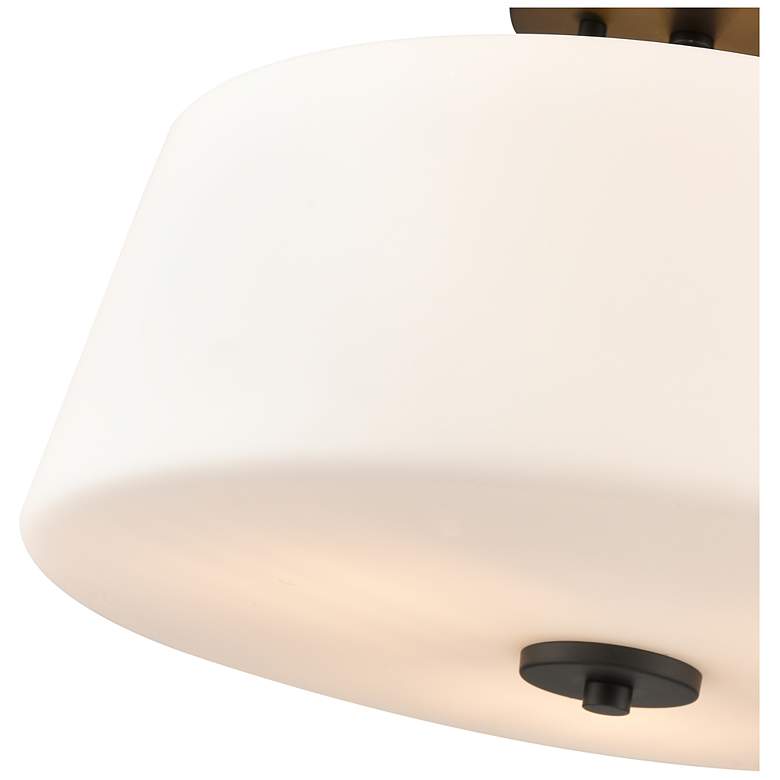 Image 4 Laphia 15.75" Wide 3-Light Semi Flush in Matte Black more views