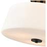 4_Laphia 15.75" Wide 3-Light Semi Flush in Matte Black more views