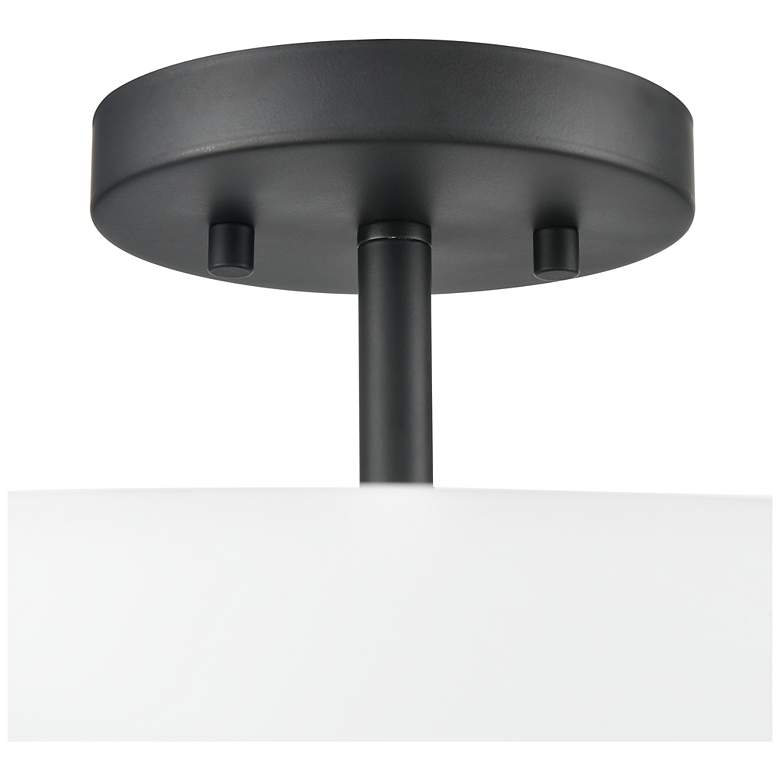 Image 5 Laphia 15.75" Wide 3-Light Semi Flush in Matte Black more views
