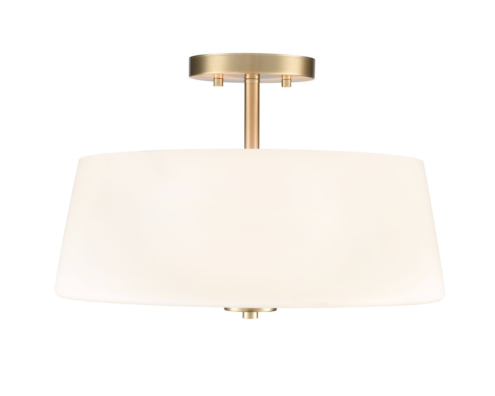 Image 2 Laphia 15.75" Wide 3-Light Semi Flush in Modern Gold more views