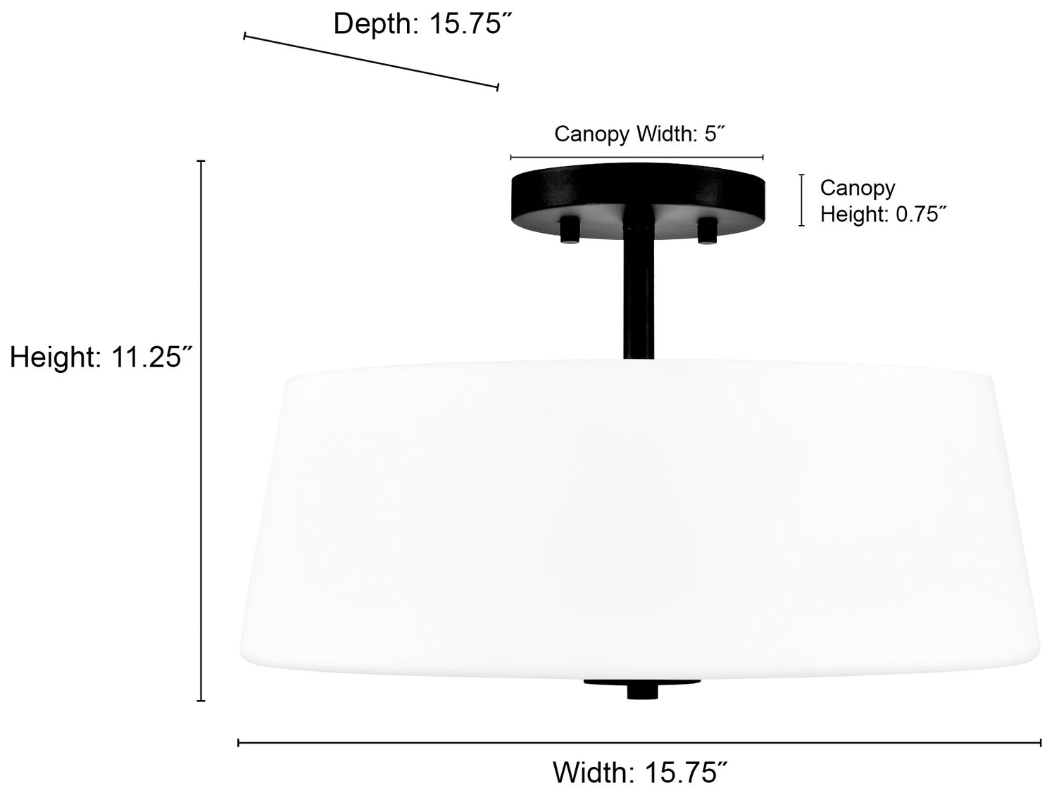 Image 6 Laphia 15 3/4" Wide Matte Black Ceiling Light more views