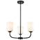 Laphia 21" Wide 3-Light Chandelier in Matte Black