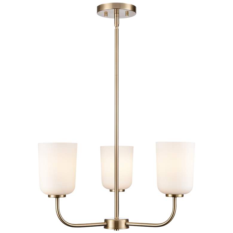 Image 2 Laphia 21" Wide 3-Light Chandelier in Modern Gold more views