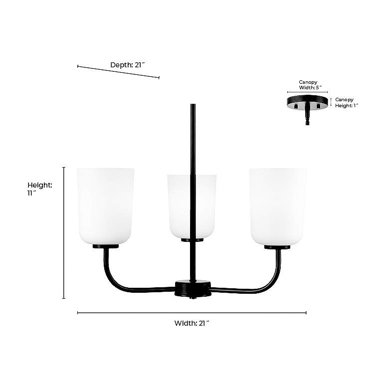 Image 7 Laphia 21" Wide 3-Light Chandelier in Modern Gold more views
