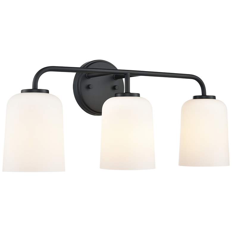 Image 2 Laphia 22" Wide 3-Light Vanity in Matte Black more views