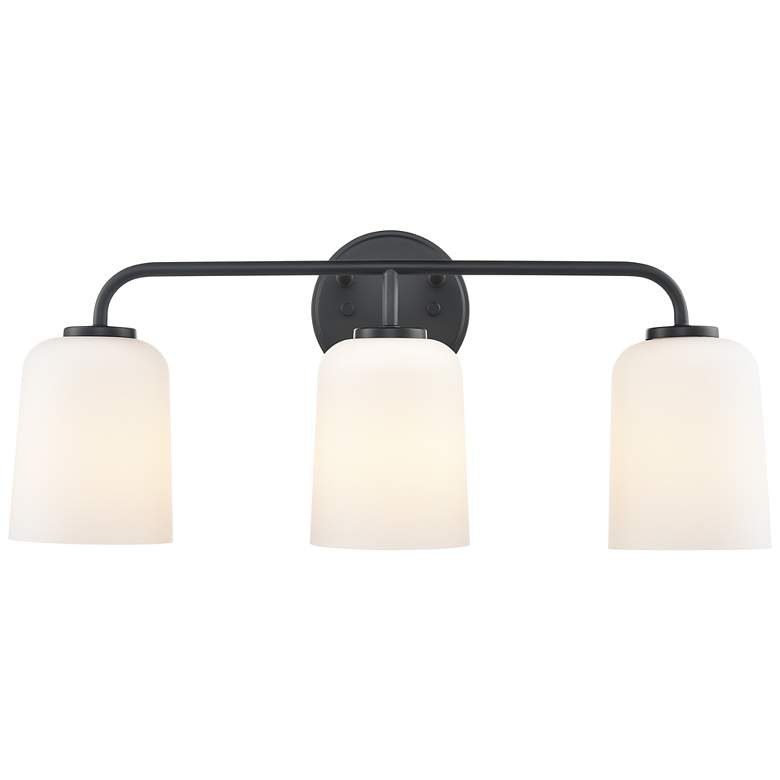 Image 3 Laphia 22" Wide 3-Light Vanity in Matte Black more views