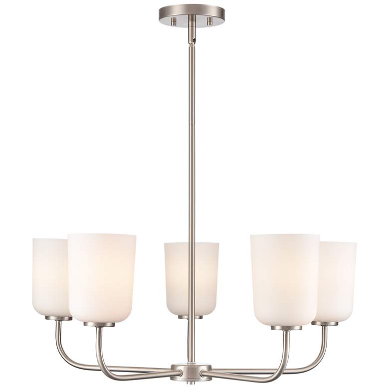 Image 2 Laphia 27" Wide 5-Light Chandelier in Brushed Nickel more views