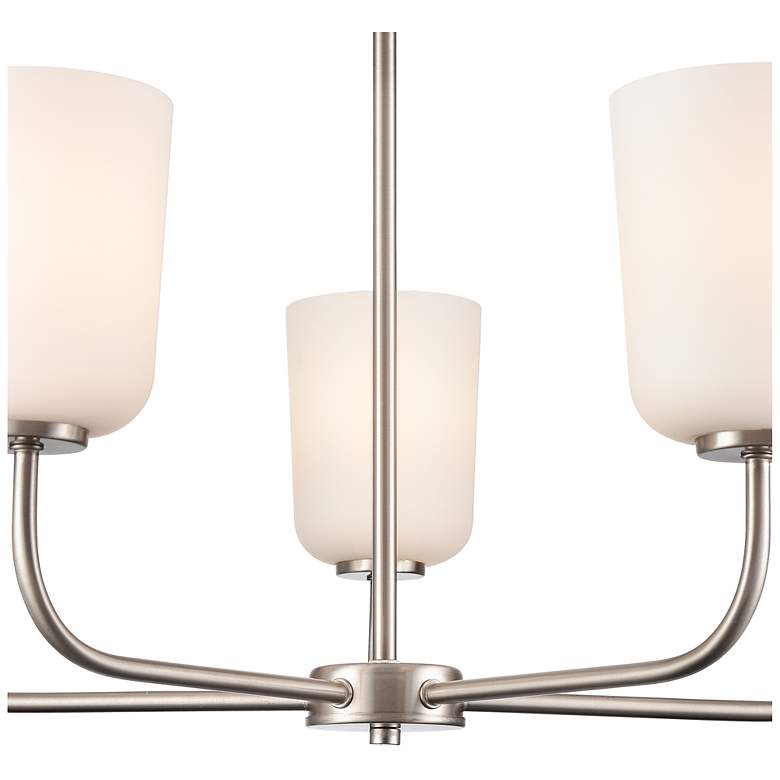 Image 3 Laphia 27" Wide 5-Light Chandelier in Brushed Nickel more views