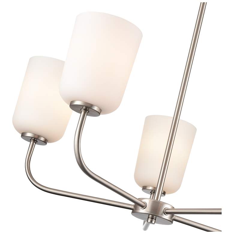 Image 5 Laphia 27" Wide 5-Light Chandelier in Brushed Nickel more views
