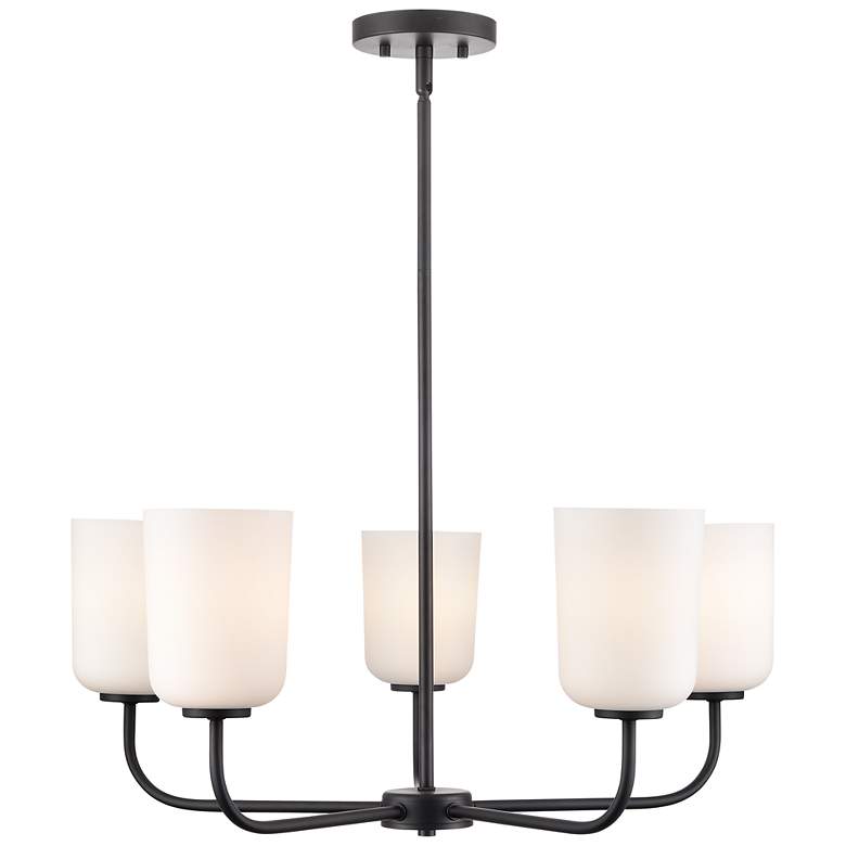 Image 2 Laphia 27" Wide 5-Light Chandelier in Matte Black more views