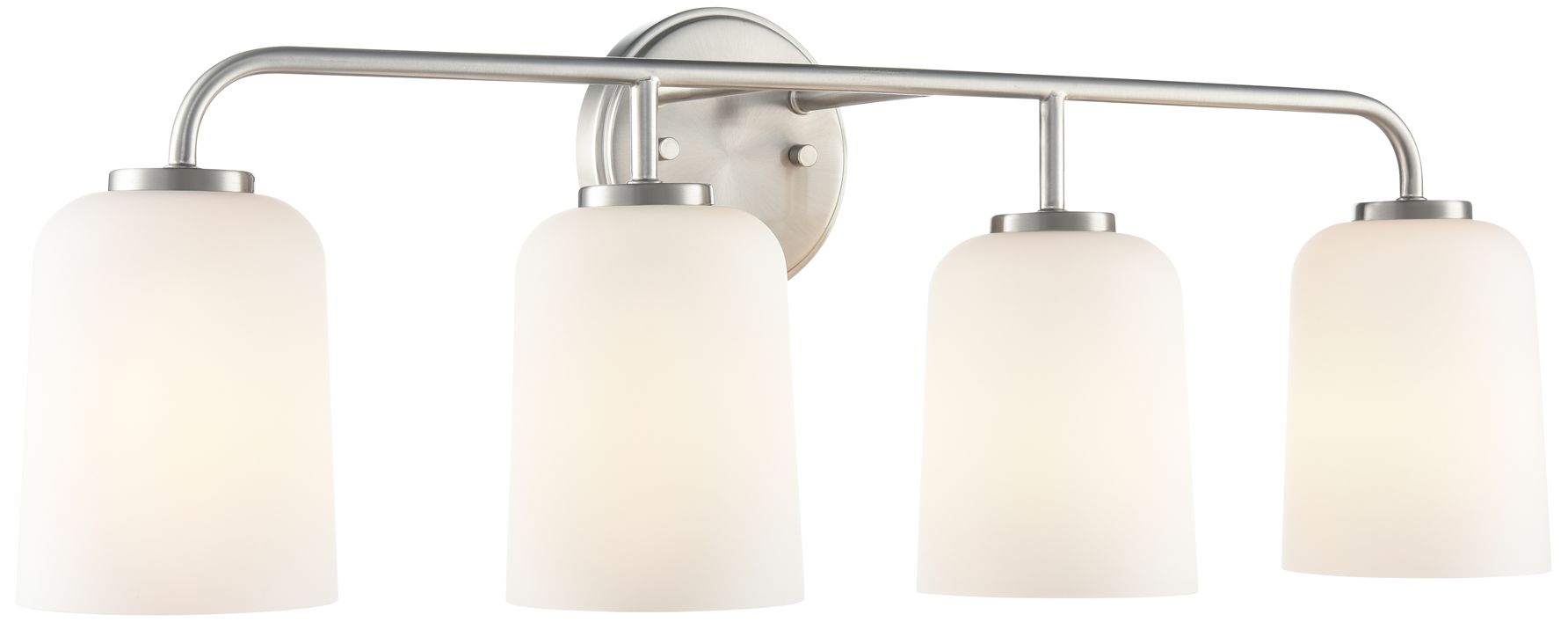 Laphia 28" Wide Brushed Nickel 4-Light Vanity Bath Light
