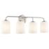 Laphia 28" Wide Brushed Nickel 4-Light Vanity Bath Light