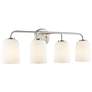 2_Laphia 28" Wide Brushed Nickel 4-Light Vanity Bath Light more views