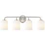 3_Laphia 28" Wide Brushed Nickel 4-Light Vanity Bath Light more views