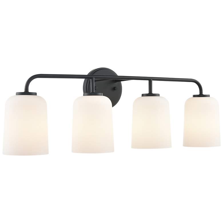 Image 2 Laphia 28" Wide 4-Light Vanity in Matte Black more views