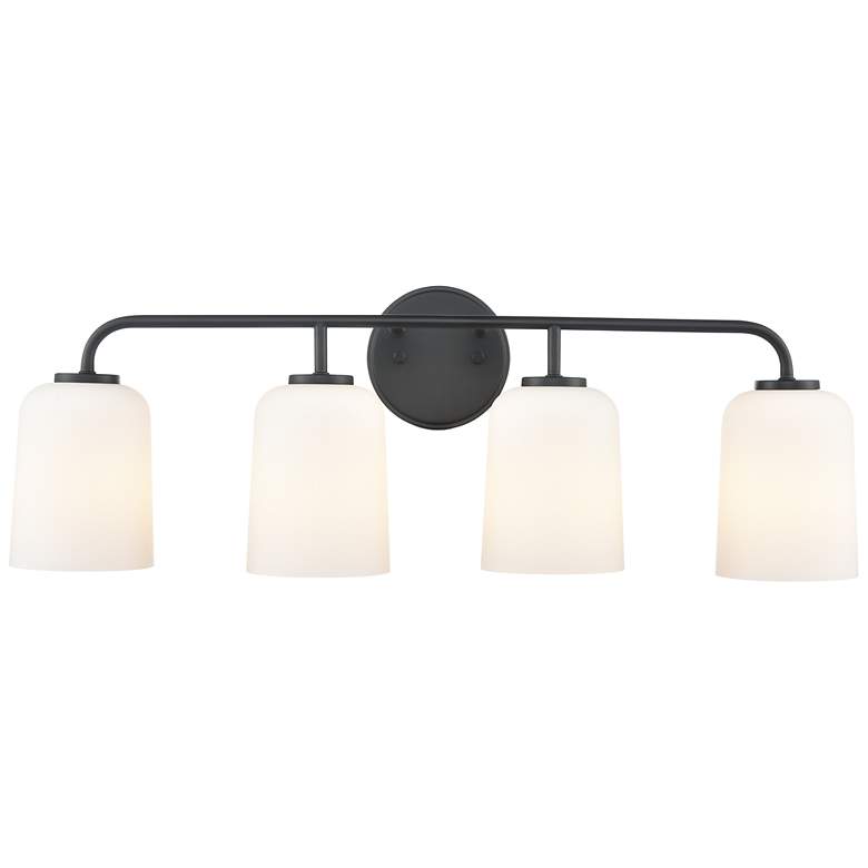 Image 3 Laphia 28" Wide 4-Light Vanity in Matte Black more views