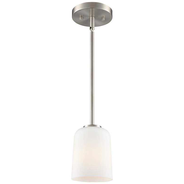 Image 1 Laphia 5" Wide 1-Light Pendant in Brushed Nickel