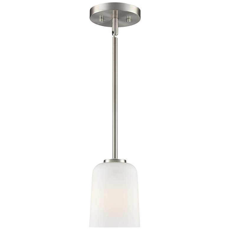 Image 2 Laphia 5" Wide 1-Light Pendant in Brushed Nickel more views