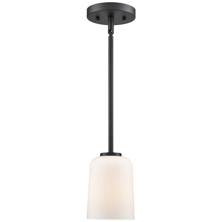 Image 2 Laphia 5" Wide 1-Light Pendant in Matte Black more views