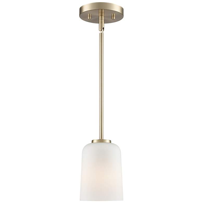 Image 2 Laphia 5" Wide 1-Light Pendant in Modern Gold more views