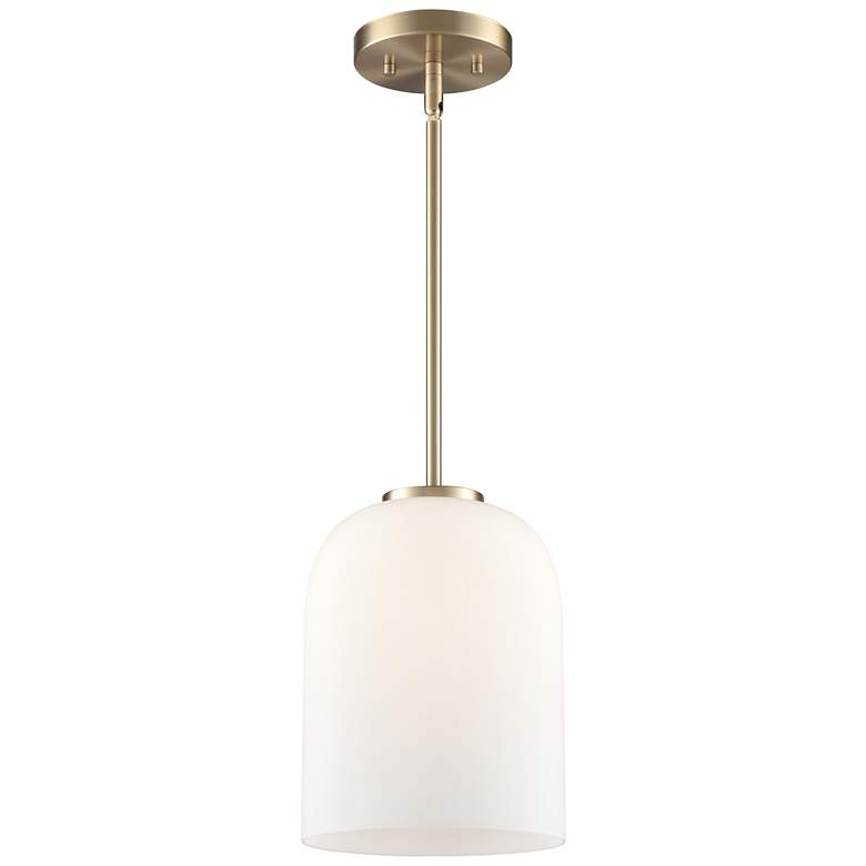 Image 1 Laphia 8" Wide 1-Light Pendant in Modern Gold