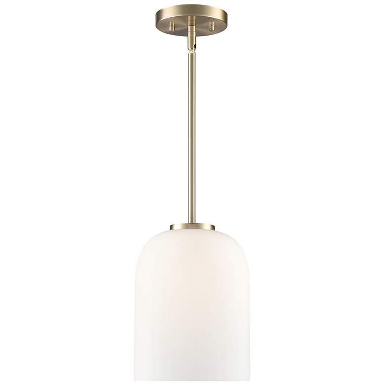 Image 2 Laphia 8" Wide 1-Light Pendant in Modern Gold more views