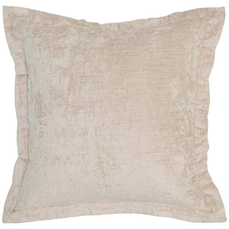 Image 1 Lapis Bone Velvet 22 inch Square Decorative Pillow