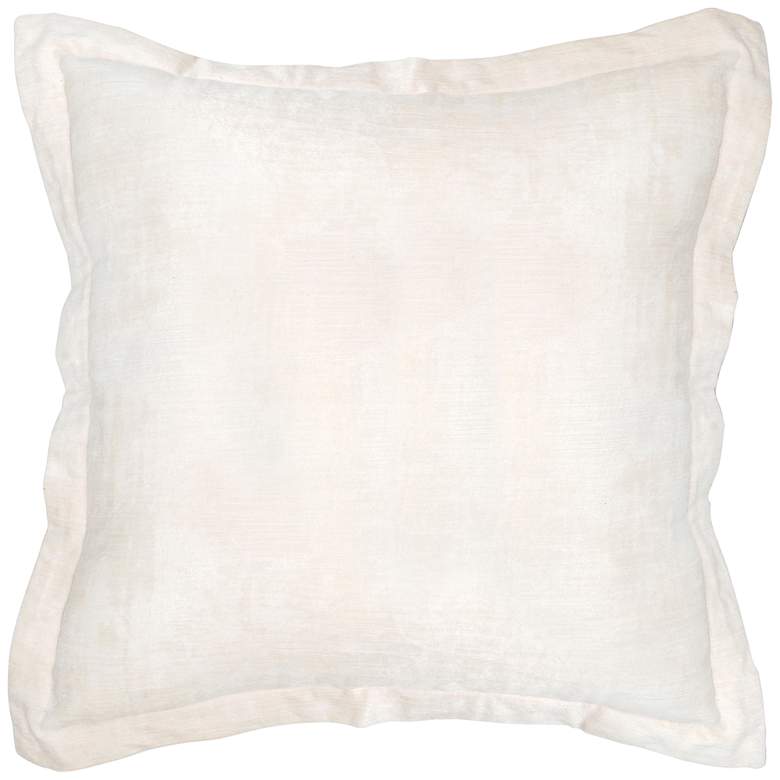 Image 1 Lapis Ivory Velvet 22 inch Square Decorative Pillow