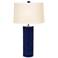 Lapis Lazuli Spiky Table Lamp with Chamois Parchment Shade