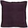 Lapis Plum Velvet 22" Square Decorative Pillow