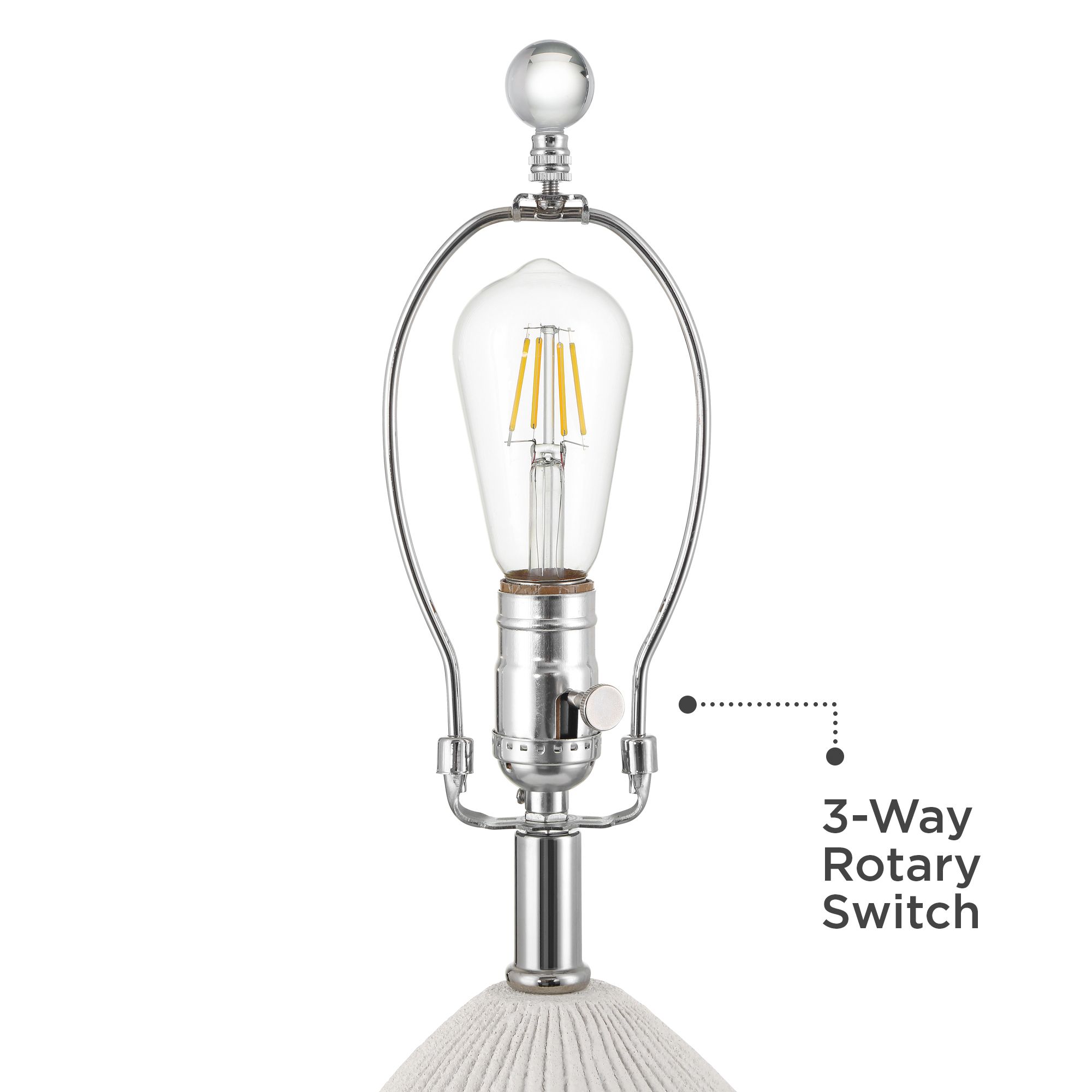 Image 5 Lara 23" High Sand White Modern Coastal Table Lamp more views