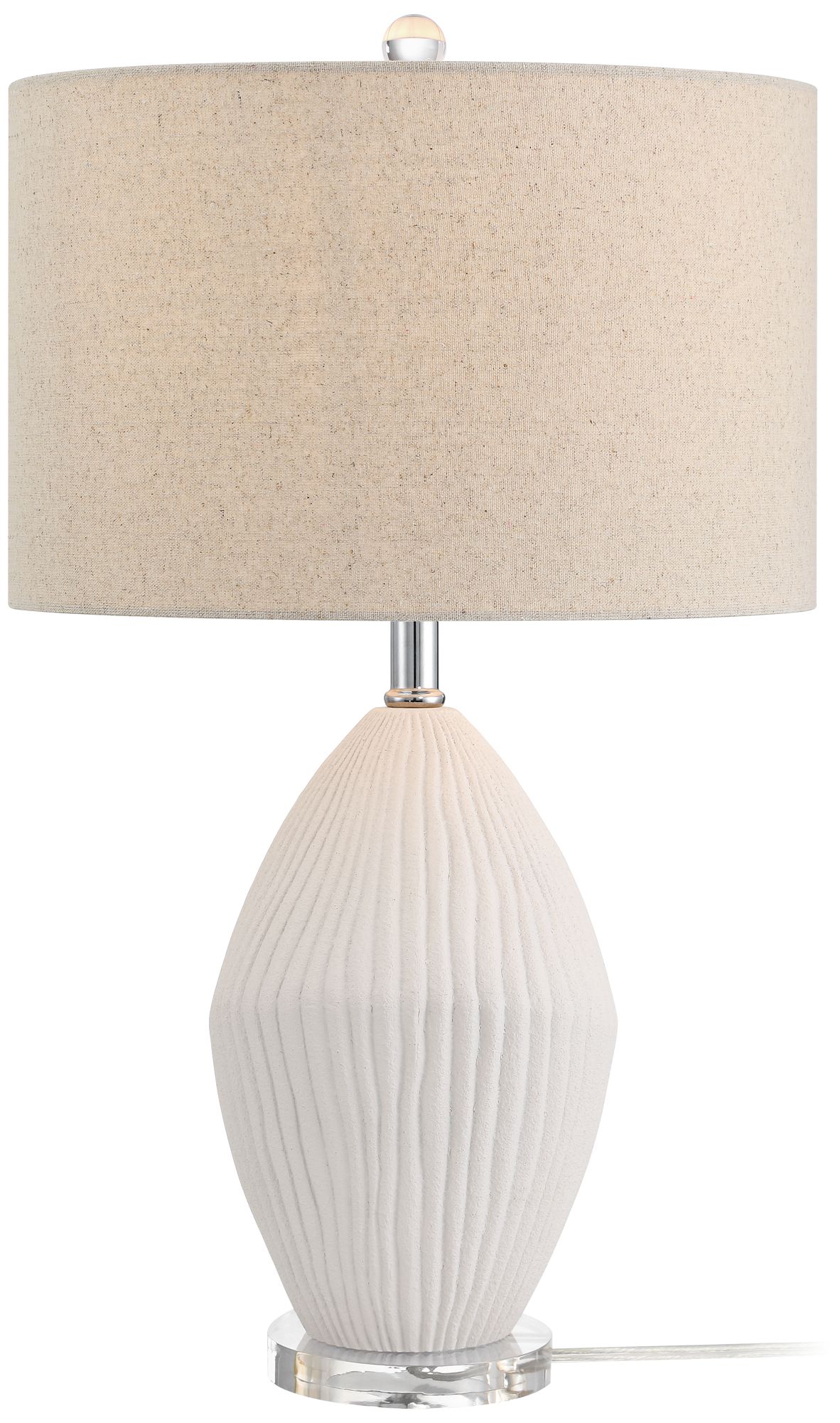 Lara 23" High Sand White Modern Coastal Table Lamp
