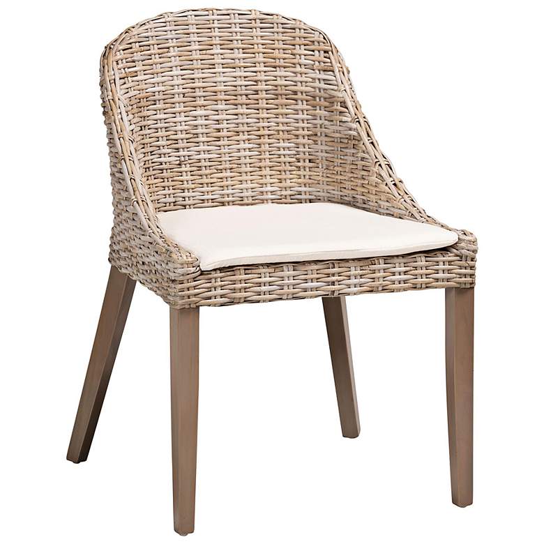 Image 2 Lara Mahogany Natural Kubu Rattan Dining Chair