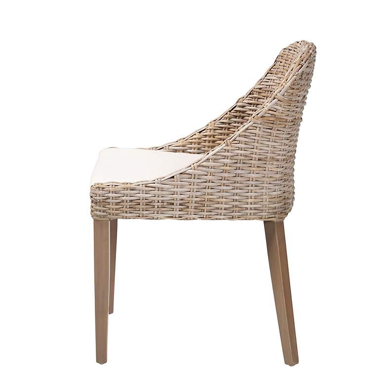 Image 5 Lara Mahogany Natural Kubu Rattan Dining Chair more views